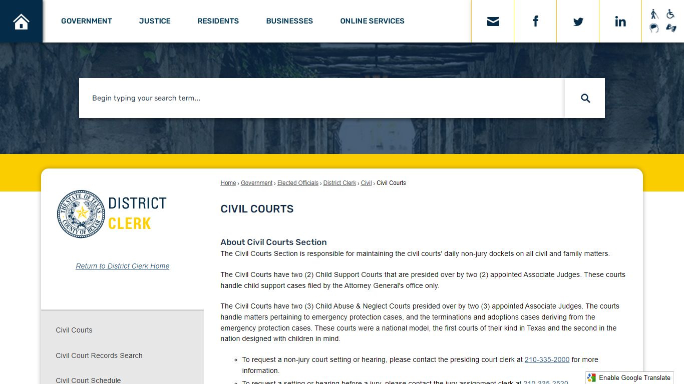 Civil Courts | Bexar County, TX - Official Website